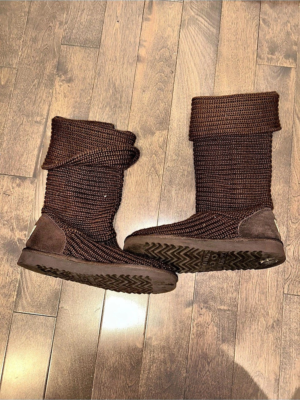UGG Classic Tall Knit Tall Boots Brown US 8